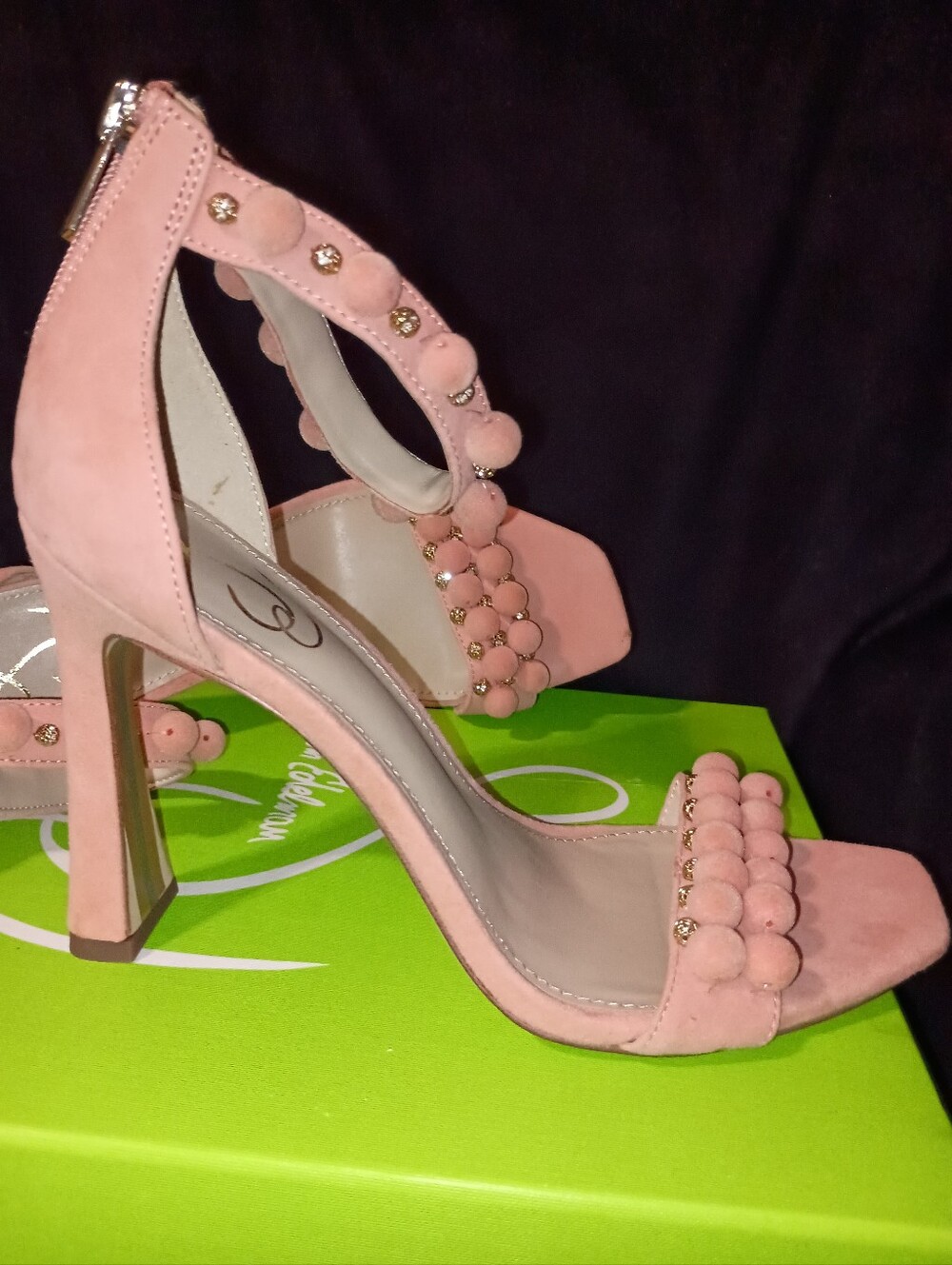 NWB Sam Edelman LUELLA /Canyon Clay Suede(Coral) Spool Heel Sandals Women Sz 9.5